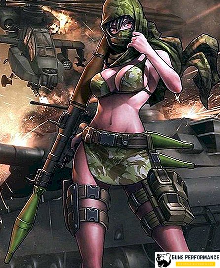 図面内の女の子と軍事機器の美しい組み合わせ